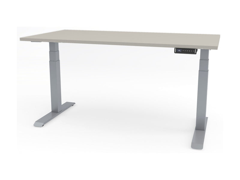 Yellow Dot Joy – Platte Birkengrau 0741 FH, Gestell Aluminium RAL 9006