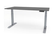 Yellow Dot Joy – Platte Achatgrau 2171 PE, Gestell Aluminium RAL 9006