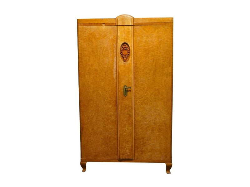 Art-Déco Flügeltürenschrank Eiche 1930er - Reoffice