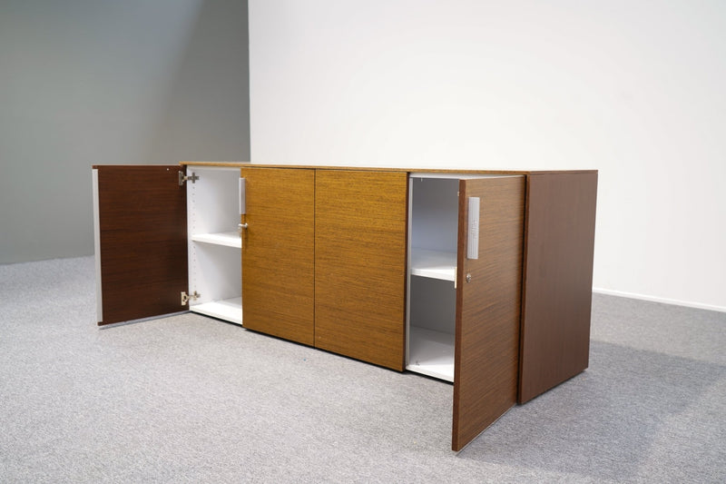 Sideboard 2 OH Walnuss abschließbar Alea - Reoffice
