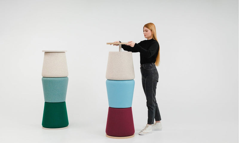 Sitzhocker Versi Pouf Set mit Tisch - Reoffice