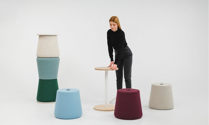 Sitzhocker Versi Pouf Set mit Tisch - Reoffice