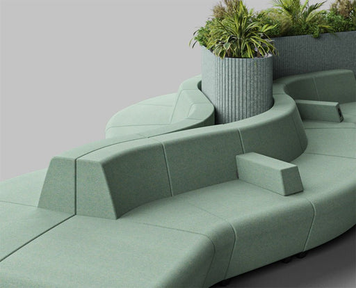 Soft Rock gebogener Lounge-Sitz mit Rückenlehne (-30°) - Reoffice