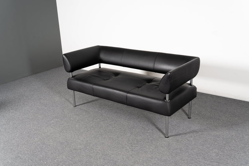 Loungesofa Schwarz Kunstleder Sitland - Reoffice