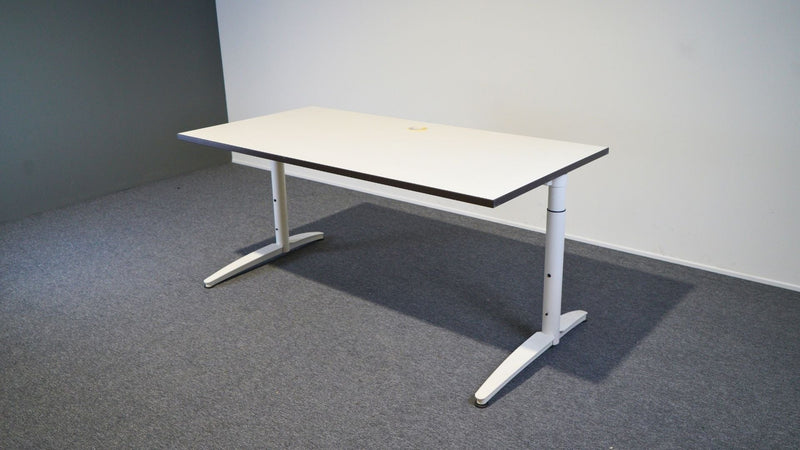 Palmberg Schreibtisch Weiß Grau Alvar - Reoffice