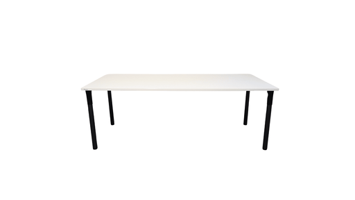 Neudörfler Schreibtisch hellgrau schwarz - Reoffice