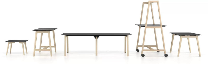 Schreibtisch Nova Wood - Eckige Platte - Reoffice