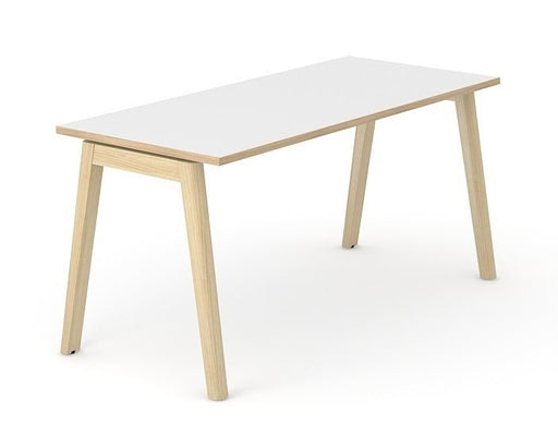 Schreibtisch Nova Wood - Eckige Platte - Reoffice