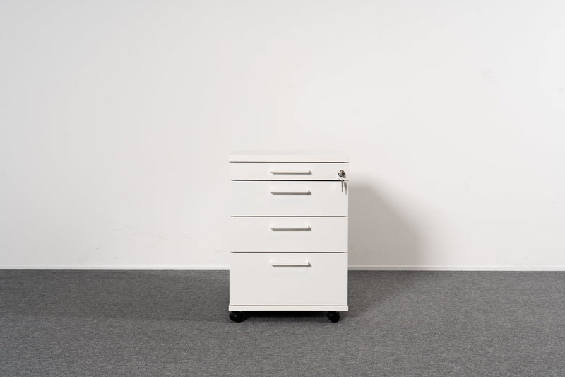 Rollcontainer Weiß 4 Laden Narbutas Ausstellungsstück - Reoffice