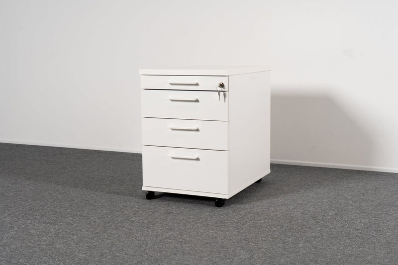 Rollcontainer Weiß 4 Laden Narbutas Ausstellungsstück - Reoffice