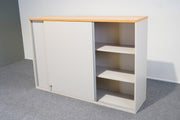 Aktenschrank mit Eiche Oberfläche 3OH 160cm - Reoffice