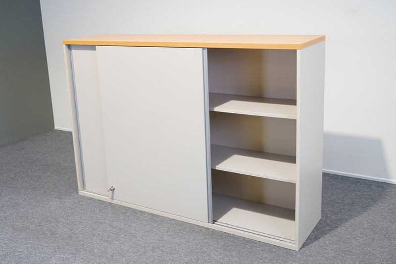 Aktenschrank mit Eiche Oberfläche 3OH 160cm - Reoffice