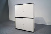 Schiebetürenschrank 2 OH Weiß Anthrazit Staple Bene - Reoffice