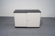 Schiebetürenschrank 2 OH Weiß Anthrazit Staple Bene - Reoffice