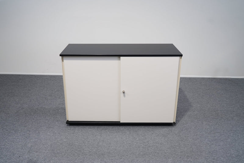 Schiebetürenschrank 2 OH Weiß Anthrazit Staple Bene - Reoffice