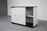 Schiebetürenschrank 2 OH Weiß Anthrazit Staple Bene - Reoffice
