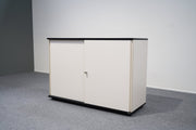 Schiebetürenschrank 2 OH Weiß Anthrazit Staple Bene - Reoffice