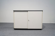 Schiebetürenschrank 2 OH Weiß Anthrazit Staple Bene - Reoffice