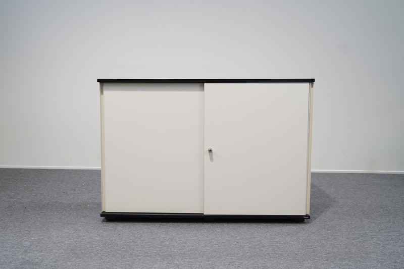 Schiebetürenschrank 2 OH Weiß Anthrazit Staple Bene - Reoffice