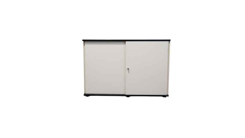 Schiebetürenschrank 2 OH Weiß Anthrazit Staple Bene - Reoffice