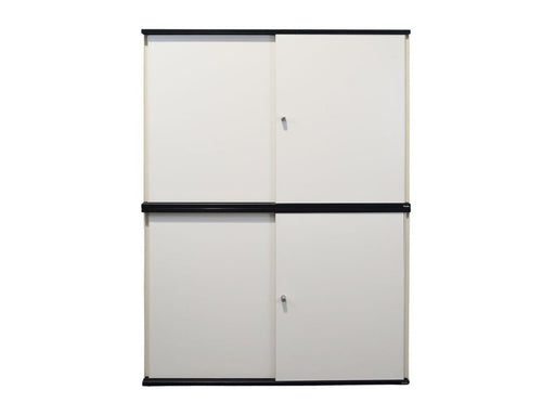 Schiebetürenschrank 2 OH Weiß Anthrazit Staple Bene
