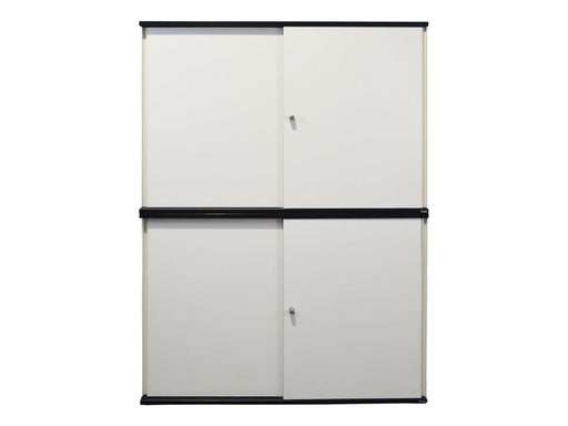 Schiebetürenschrank 2 OH Weiß Anthrazit Staple Bene