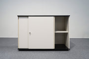 Schiebetürenschrank 2 OH Weiß Anthrazit Staple Bene - Reoffice