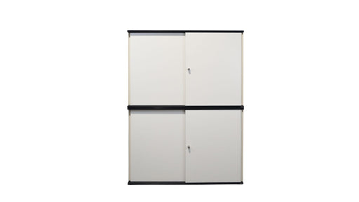 Schiebetürenschrank 2 OH Weiß Anthrazit Staple Bene