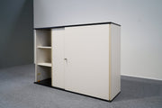 Schiebetürenschrank 3 OH Weiß Anthrazit Fenly Bene - Reoffice