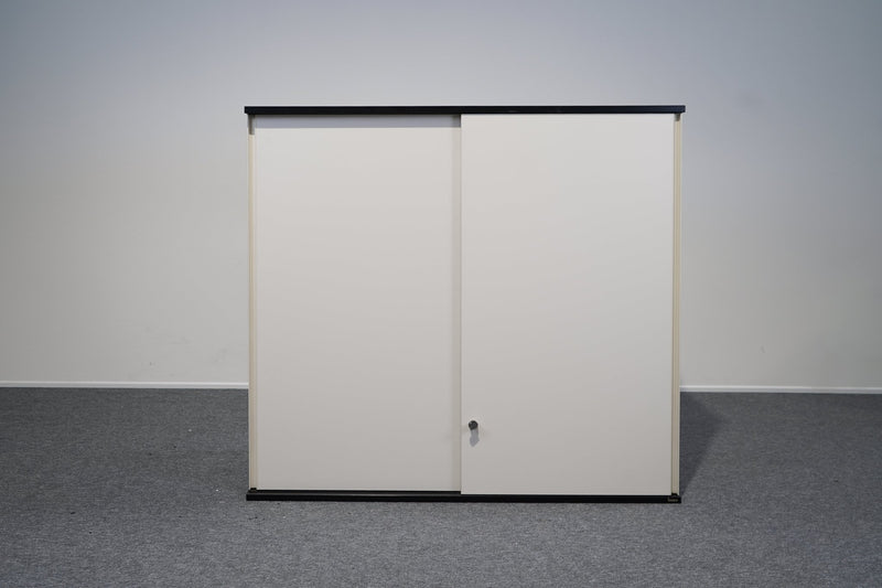 Schiebetürenschrank 3 OH Weiß Anthrazit Fylo Bene - Reoffice