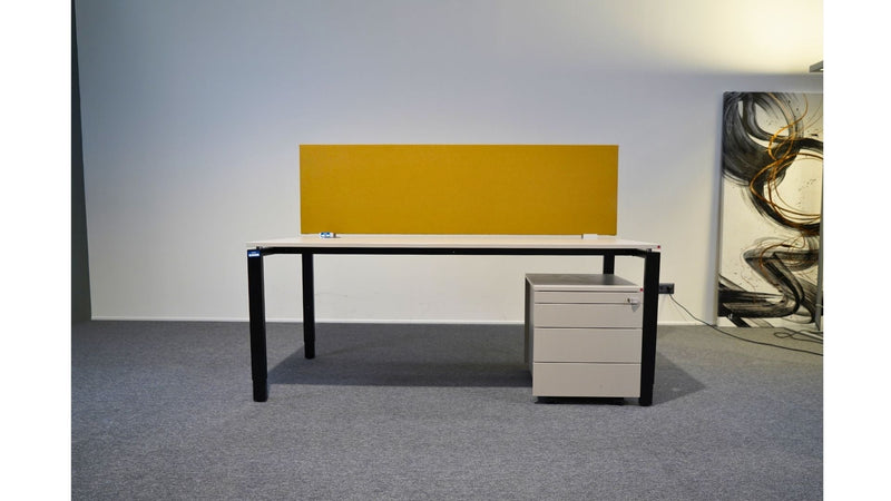 Blaha Arbeitsplatz Set Tisch, Container und Trennwand - Reoffice