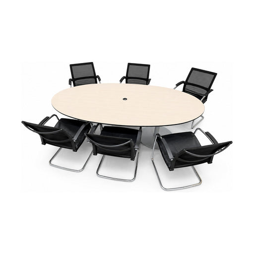 Konferenztisch-Set Sedus – oval in Ahorn mit 6 Freischwingern