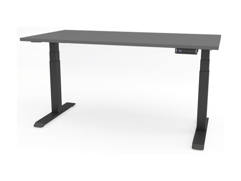 Yellow Dot Complete Desk Set (Joy) – Platte Achatgrau 2171 PE, Gestell Schwarz