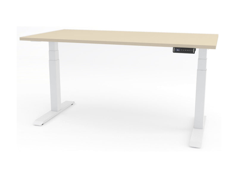Yellow Dot Complete Desk Set (Joy) – Platte Champagner 27045 BS, Gestell Weiss
