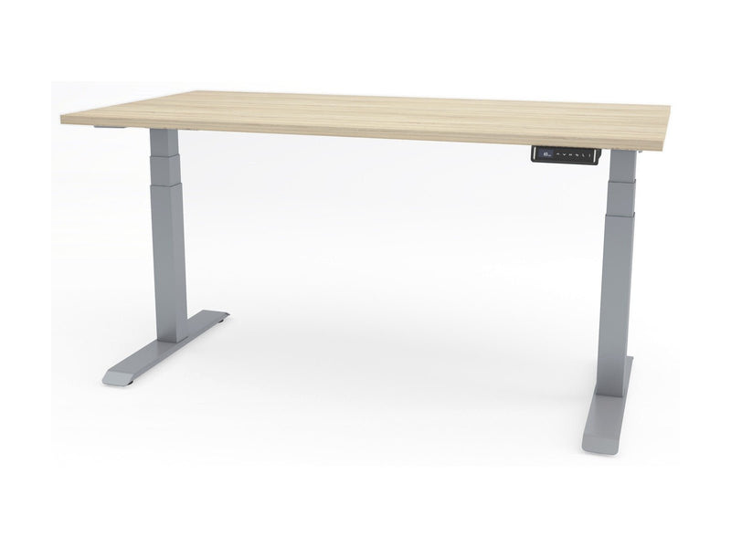Yellow Dot Complete Desk Set (Joy) – Platte Tundra Birken 0171 NA, Gestell Silber