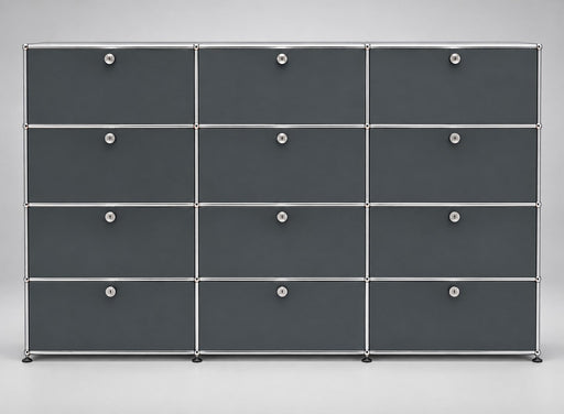 USM Haller Highboard 12 Klappen – Anthrazit – 227 cm – Original gebraucht