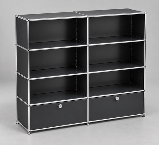 USM Haller Highboard 2 Klappen 6 Fächer – Schwarz – 152 cm – Original gebraucht