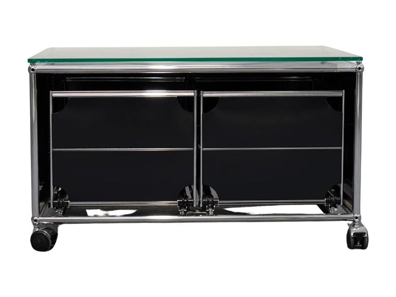 USM Haller Lowboard 2 Schubladen Schwarz - Reoffice