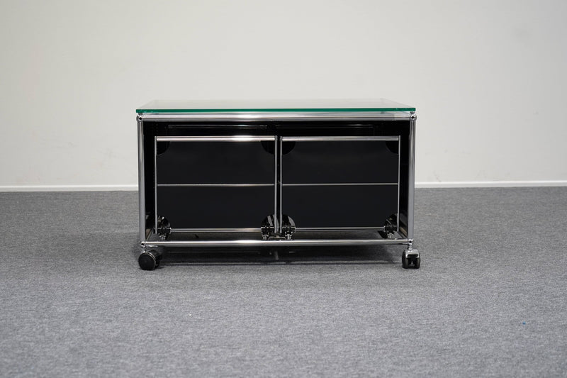 USM Haller Lowboard 2 Schubladen Schwarz - Reoffice