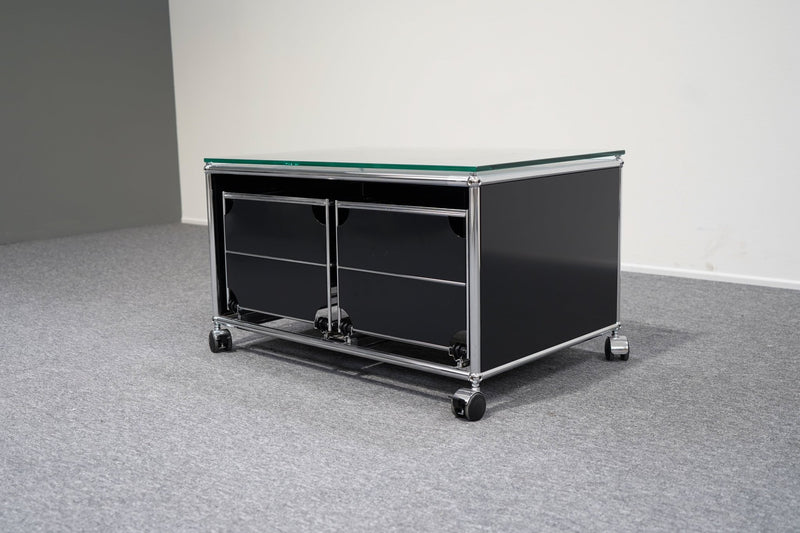 USM Haller Lowboard 2 Schubladen Schwarz - Reoffice