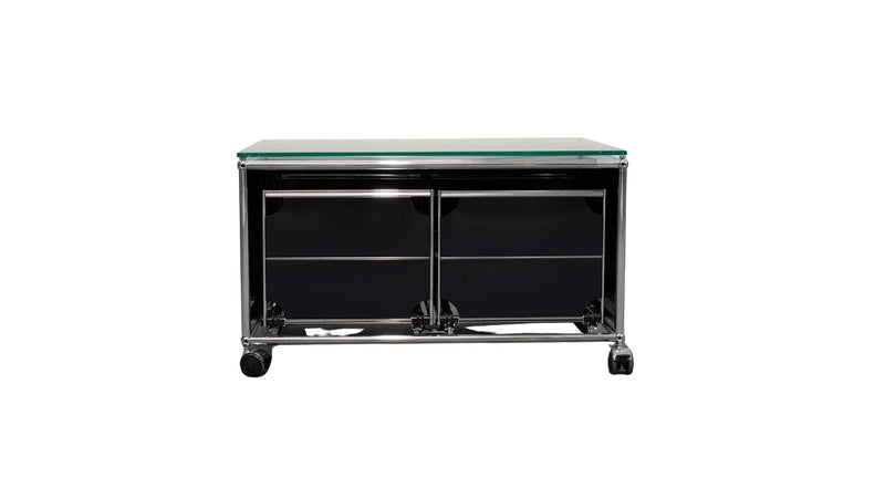 USM Haller Lowboard 2 Schubladen Schwarz - Reoffice