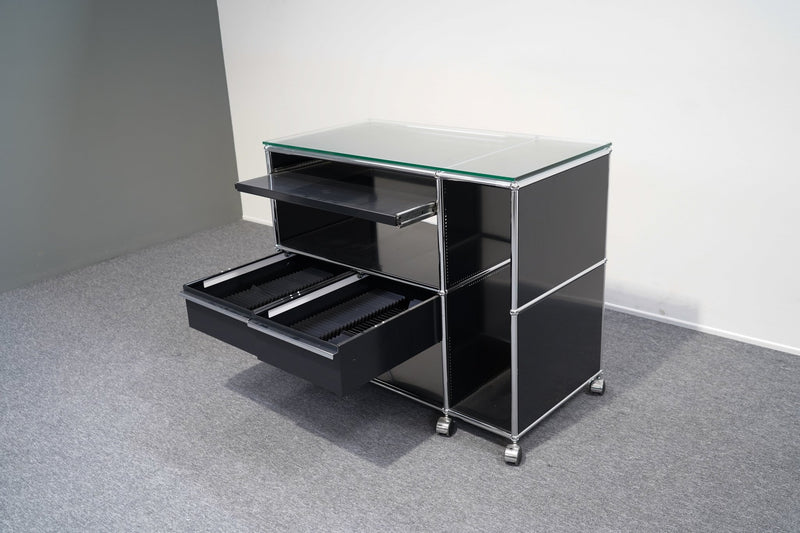 USM Haller Sideboard 2 Schubladen Schwarz - Reoffice