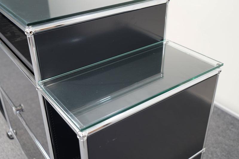 USM Haller Sideboard 4 Schubladen Schwarz - Reoffice
