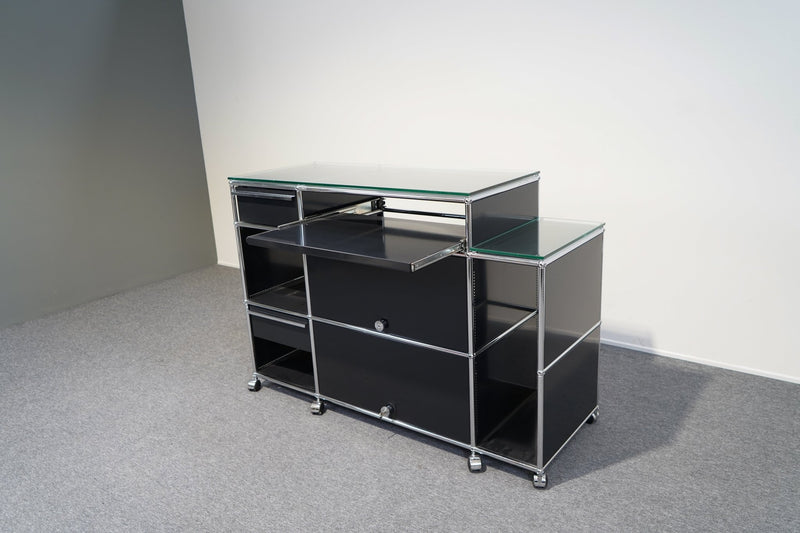 USM Haller Sideboard 4 Schubladen Schwarz - Reoffice