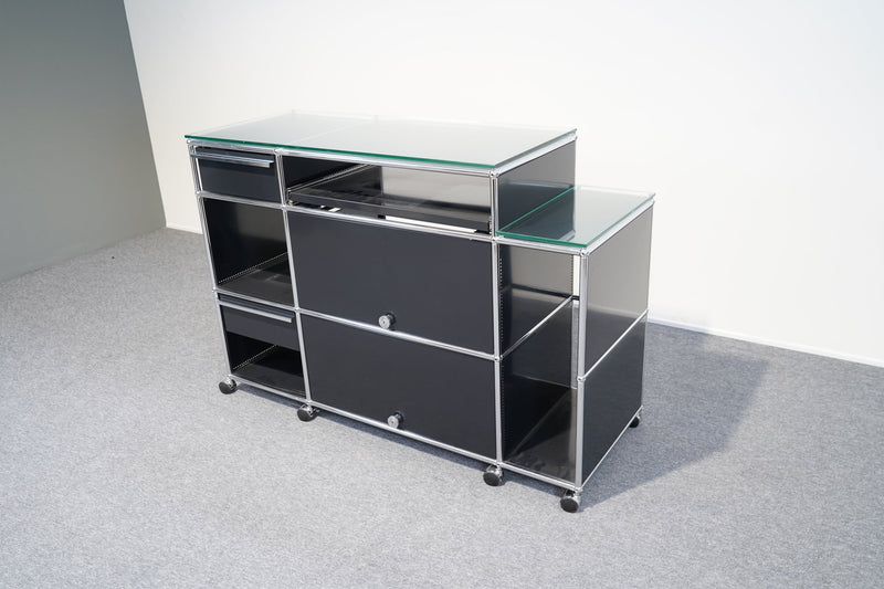 USM Haller Sideboard 4 Schubladen Schwarz - Reoffice