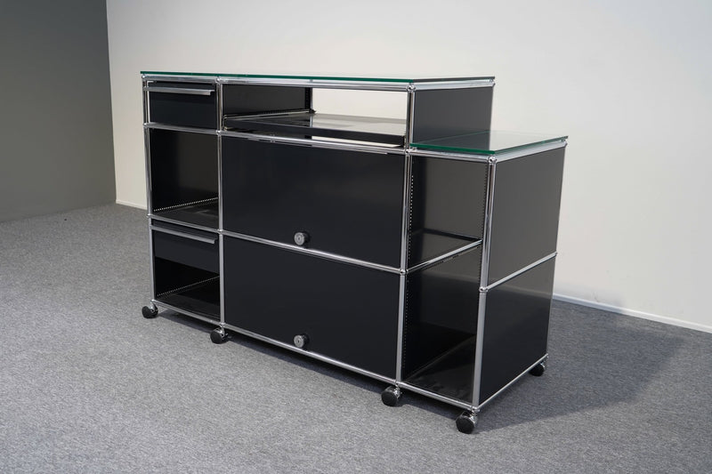 USM Haller Sideboard 4 Schubladen Schwarz - Reoffice