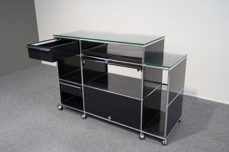 USM Haller Sideboard 4 Schubladen Schwarz - Reoffice