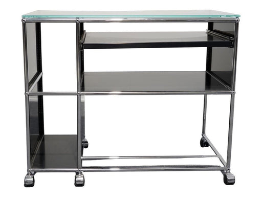 USM Haller Sideboard mit Glasplatte Schwarz