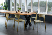 Yellow Dot Pura Kantinenstuhl – Beige Tischgruppe