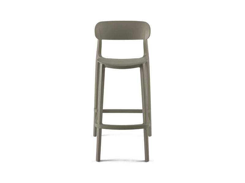 Yellow Dot Pura Barhocker Mild Grey – Frontansicht
